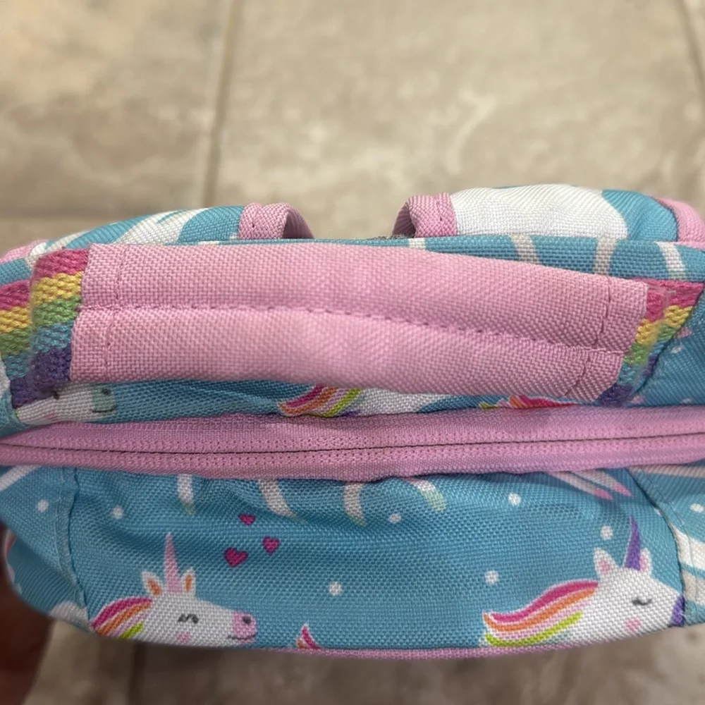 Pottery Barn‎ Kids Mackenzie Aqua Unicorn Parade mini Backpack.